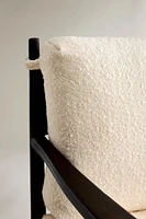 BOUCLÉ CUSHION ARMCHAIR