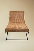 METAL RATTAN LOUNGER