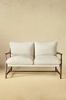 WOODEN COUCH AND CUSHION WITH REMOVABLE COVER