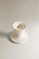 CHRISTMAS PORCELAIN TEALIGHT HOLDER WITH GOLD RIM