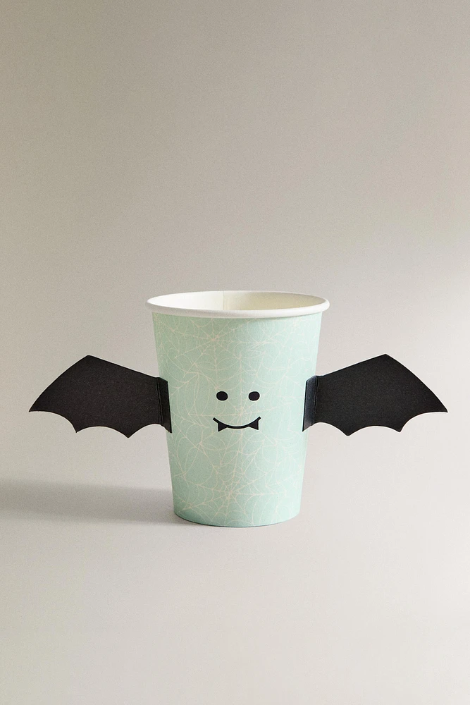 SET OF KID'S HALLOWEEN BAT PAPER CUPS (SET OF 12)