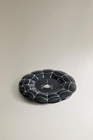 KID'S HALLOWEEN COBWEB CERAMIC PLATE