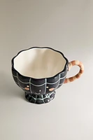 KID'S HALLOWEEN COBWEB CERAMIC MUG