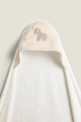 DONKEY HOODED BABY TOWEL