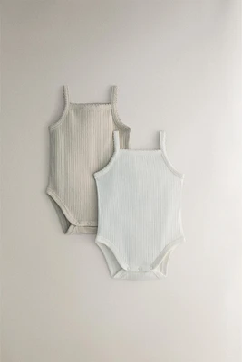 CHILDREN’S RIBBED BODYSUIT (PACK OF 2)