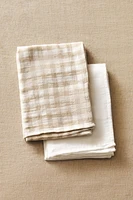 CHILDREN’S CHECK MUSLIN CLOTHS (SET OF 2)