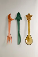 CHILDREN’S SPACE FLATWARE SET (SET OF 3)