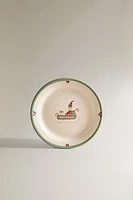 CHILDREN’S CHRISTMAS ELF STONEWARE SIDE PLATE