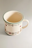 CHILDREN’S CHRISTMAS STONEWARE TRAIN MUG