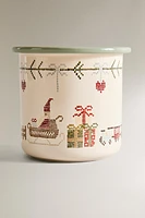 CHILDREN’S CHRISTMAS STONEWARE TRAIN MUG