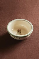 CHILDREN’S CHRISTMAS STONEWARE BOWL WITH STITCHING