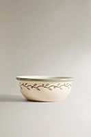 CHILDREN’S CHRISTMAS STONEWARE BOWL WITH STITCHING