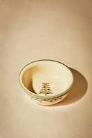 CHILDREN’S CHRISTMAS STONEWARE BOWL WITH STITCHING