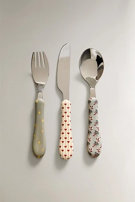 CHILDREN’S CHRISTMAS FLATWARE SET (SET OF 3)