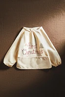 CHILDREN’S EMBROIDERED COTTON CHRISTMAS APRON