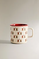 CHILDREN'S STONEWARE CHRISTMAS MOUSE MUG