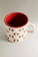 CHILDREN'S STONEWARE CHRISTMAS MOUSE MUG