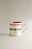 CHILDREN’S CERAMIC CHRISTMAS GARLAND MUG