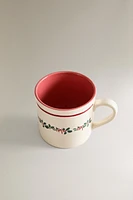 CHILDREN’S CERAMIC CHRISTMAS GARLAND MUG