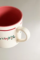 CHILDREN’S CERAMIC CHRISTMAS GARLAND MUG