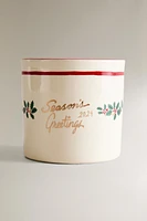 CHILDREN’S CERAMIC CHRISTMAS GARLAND MUG