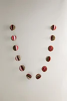 CHRISTMAS PAPER GARLAND WITH 3D BALLS