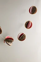 CHRISTMAS PAPER GARLAND WITH 3D BALLS