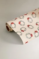 CHRISTMAS WREATH WRAPPING PAPER