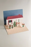 CHRISTMAS MOUSE FOLDING POSTCARD