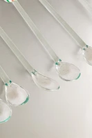 SET OF CHRISTMAS GLASS DESSERT SPOONS (SET OF 6)