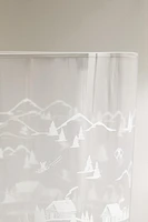 GLASS TUMBLER WITH CHRISTMAS PRINT TRANSFER