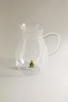 BOROSILICATE GLASS PITCHER WITH CHRISTMAS SNOWFLAKES