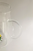 BOROSILICATE GLASS PITCHER WITH CHRISTMAS SNOWFLAKES