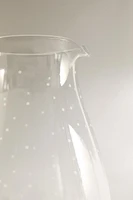 BOROSILICATE GLASS PITCHER WITH CHRISTMAS SNOWFLAKES