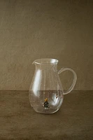 BOROSILICATE GLASS PITCHER WITH CHRISTMAS SNOWFLAKES