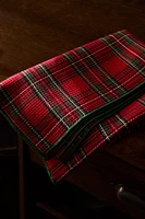 CHECK TARTAN WAFFLE-KNIT CHRISTMAS KITCHEN TOWELS (SET OF 2)