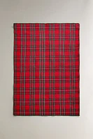 CHECK TARTAN WAFFLE-KNIT CHRISTMAS KITCHEN TOWELS (SET OF 2)