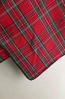 CHECK TARTAN WAFFLE-KNIT CHRISTMAS KITCHEN TOWELS (SET OF 2)