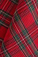 CHECK TARTAN WAFFLE-KNIT CHRISTMAS KITCHEN TOWELS (SET OF 2)