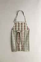 CHRISTMAS HEARTS COTTON APRON