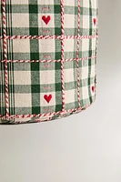 CHRISTMAS HEARTS COTTON BREAD BASKET