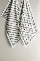 SET OF CHRISTMAS GARLAND KITCHEN TOWELS (SET OF 2)