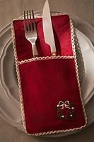 CHRISTMAS COTTON FLATWARE BAG