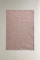 STRIPED LINEN CHRISTMAS KITCHEN TOWEL