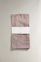 STRIPED LINEN CHRISTMAS KITCHEN TOWEL