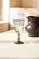 COLOURED RIM WINE GLASS