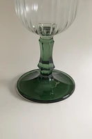 COLOURED RIM WINE GLASS