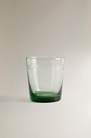 CHRISTMAS TUMBLER WITH ENGRAVED RIM