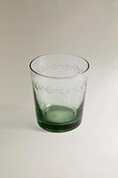 CHRISTMAS TUMBLER WITH ENGRAVED RIM