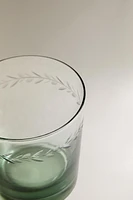 CHRISTMAS TUMBLER WITH ENGRAVED RIM